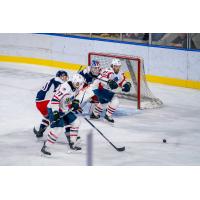 Springfield Thunderbirds look for a score against the Hartford Wolf Pack